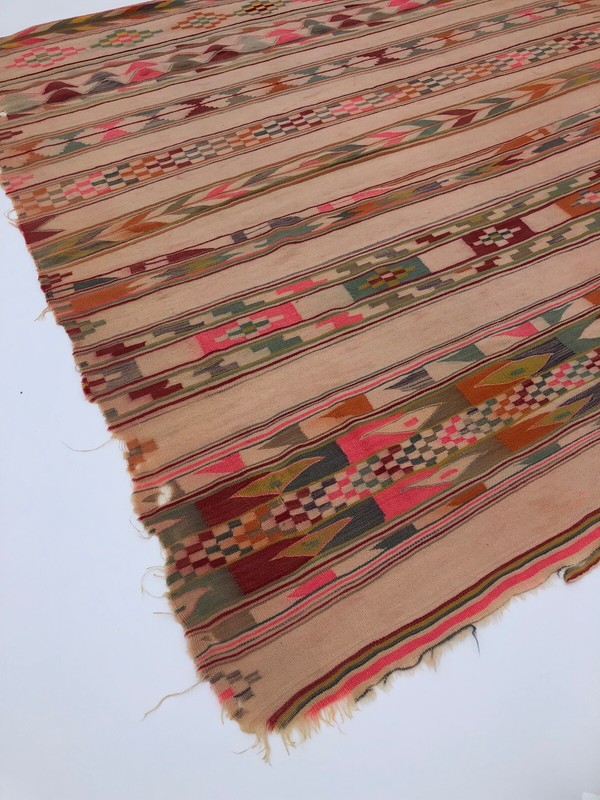 Handmade Algerian Tribal Berber Bohemian Antique Carpet - Area Rug 190x194 cm gallery