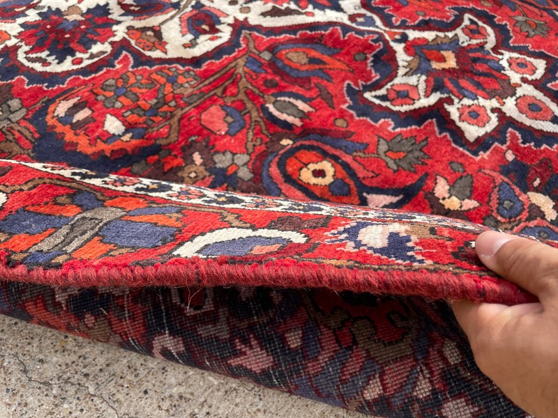 VINTAGE ORIENTAL RUG 7x10 WOOL HAND-KNOTTED handmade ANTIQUE colorful 6x10 heriz gallery