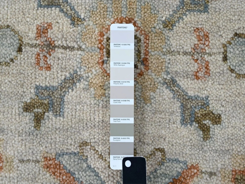 12' x 17'9" Rare, Exquisite Original Oushak Collection Angora, Gray Color Rug gallery