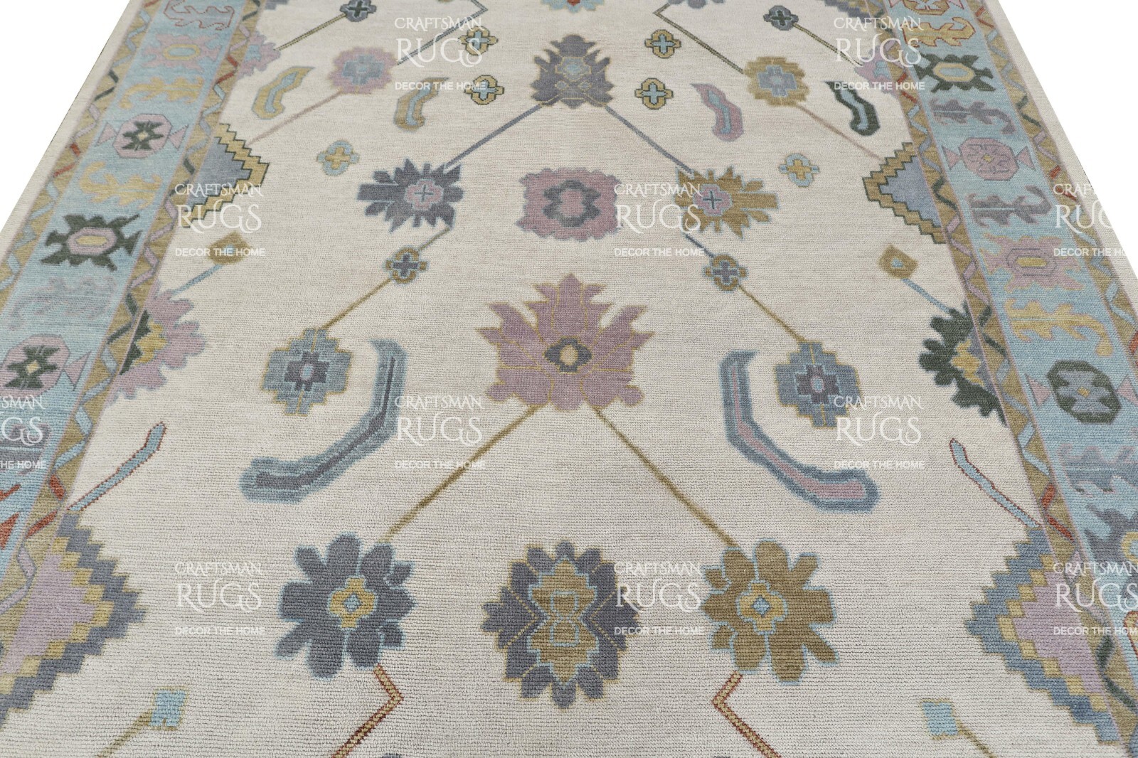 9x12 Ivory Hand made Traditional Living Area Rugs, Contemporary Floor Carpet gallery