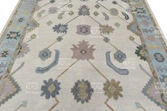 9×12 Ivory Hand made Traditional Living Area Rugs, Contemporary Floor Carpet