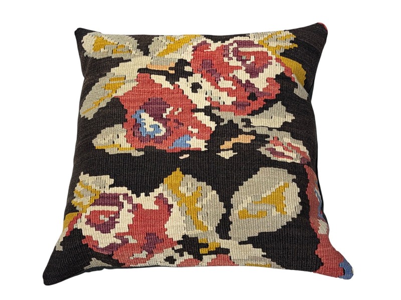 #1744/59 Superb Custom Made Old Turkish Tribal Kilim Pillow 20" by 20" gallery