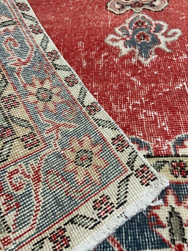 Red Vintage Rug, Home Decor Rug, 3.6x6.5 ft Red Rug, Handmade Wool Rug, Gift Rug gallery