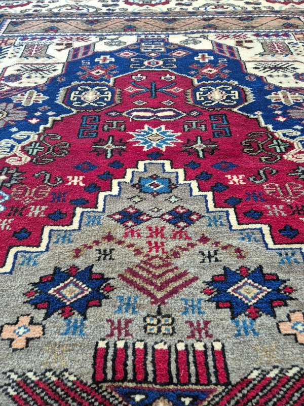 Unused Vintage Anatolian Konya Obruk Wool Rug, 57x93 in Handwoven Area Rug gallery