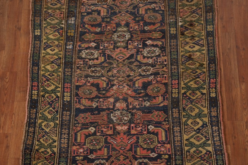 Antique Pre-1900 Heriz Bakhshayesh Handmade Long Runner Rug 3'x15' Hallway Rug gallery