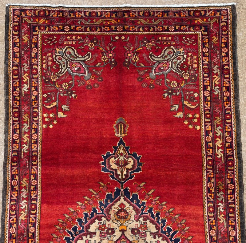 5x11 Vintage Meshkin Hand Knotted Wool Tribal Hall Runner Oriental Area Rug Red gallery