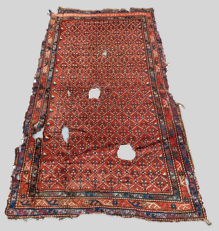 Armenian MEMORIAL Rug Dated 1916 Inscribed KARABAGH All Wool Thousand Crosses gallery