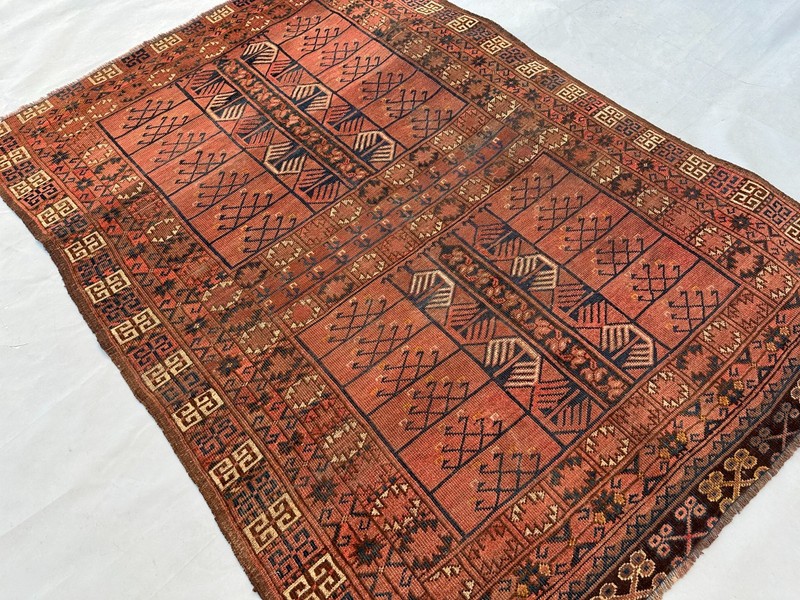 4'5 X 6'5 Ft COLLECTORS' ITEM Antique Hatchulo Purda Ersari Turkoman Carpet gallery