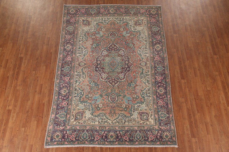 Vintage Distressed Traditional Area Rug 7x10 Ft Handmade Living Room Wool Carpet gallery