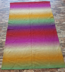 Vintage Handmade Traditional Mexican Colorful Kilim Floor Rug Carpet 195×129 cm
