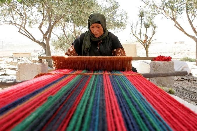 Original Vintage Jordanian Red Handmade Wool Runner Rug Oriental Tribal Carpet gallery