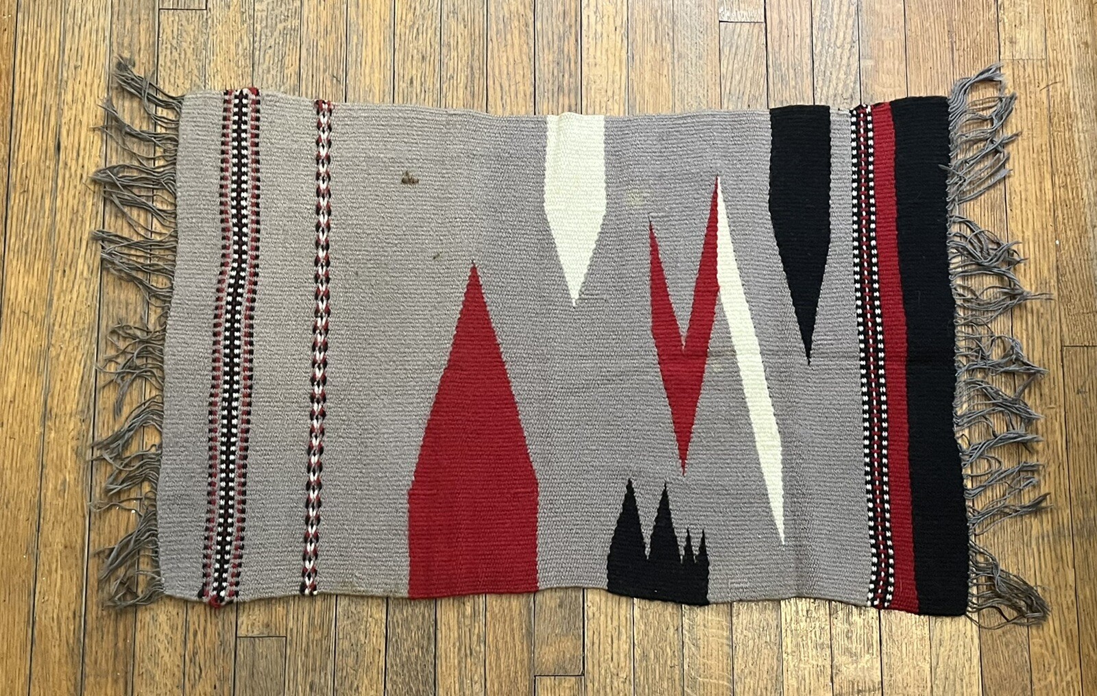 Native American Southwest Style Rug Wall Decor, Light Purple/Red, 25" X 15.5" gallery