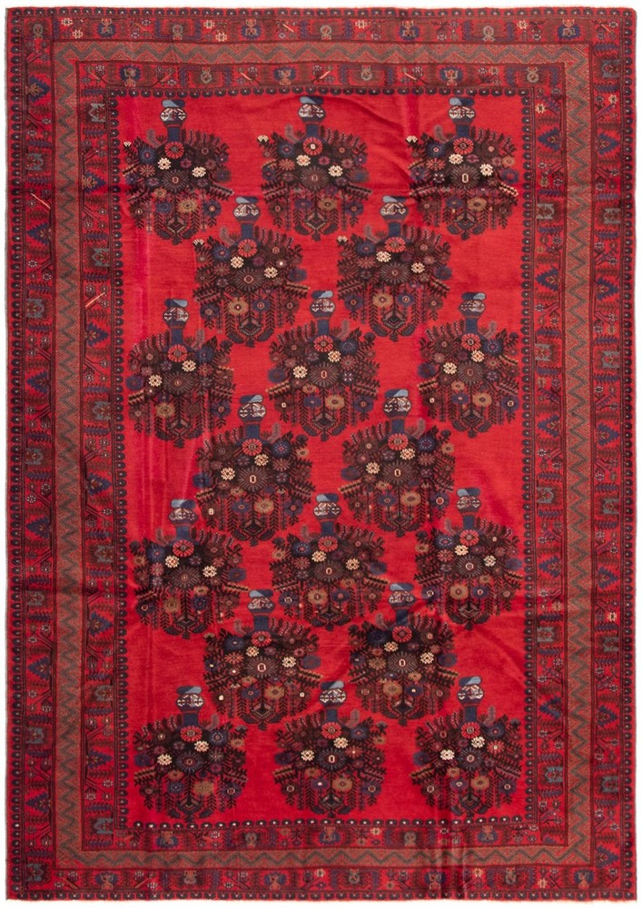 Traditional Vintage Hand-Knotted Area Rug 6'10" x 9'11" Oriental Wool Carpet