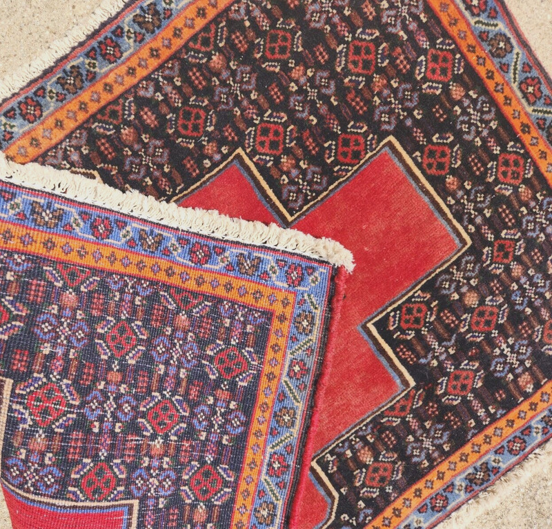 36"X 22" HAND-KNOTTED ANTIQUE CAUCASIAN KURDISH SANEH-BIJARI TRIBAL WOOL RUG' gallery