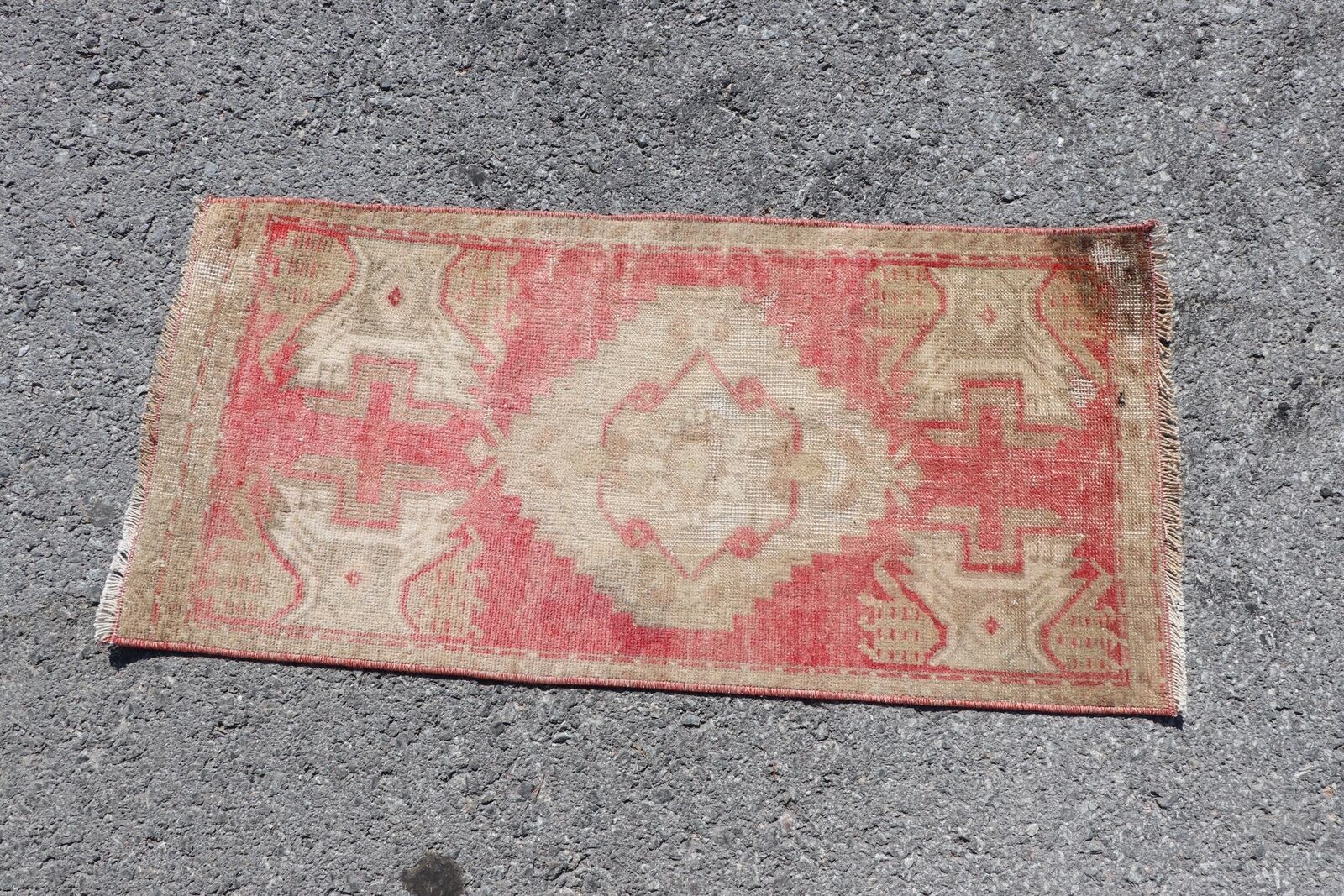 Turkish Rug, Home Decor Rug, Vintage Rug, 1.4x3.1 ft Small Rug, Cool Rug gallery