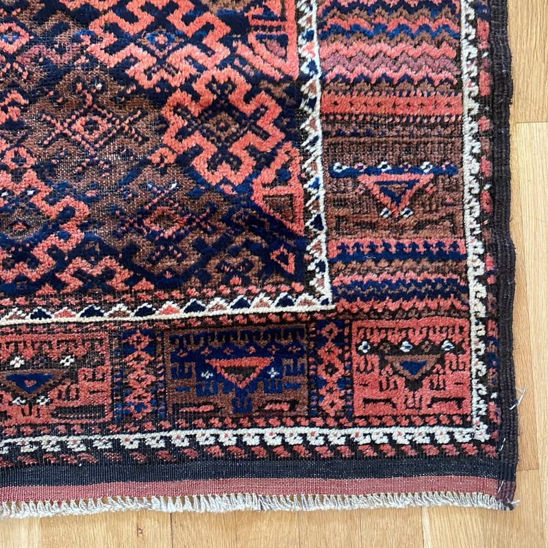Vintage Rug 3' 2 x 5' 2 Brown Tribal Hand Knotted Oriental Rug gallery