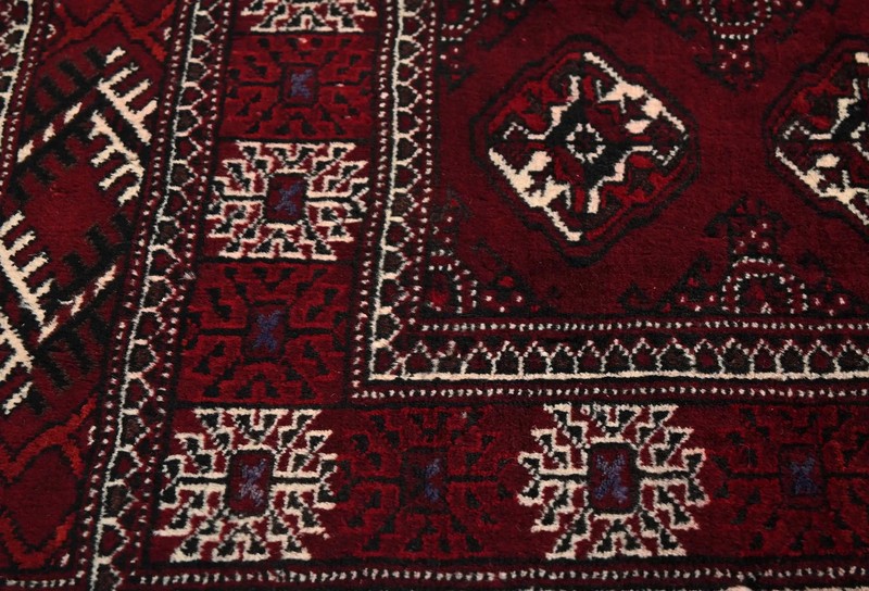 Handmade Vintage Oriental Rug Tribal Geometric Design Decor Carpet 3'2X3'8 ft gallery