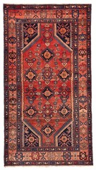 Vintage Hand-Knotted Carpet 4’2″ x 7’9″ Traditional Oriental Wool Area Rug