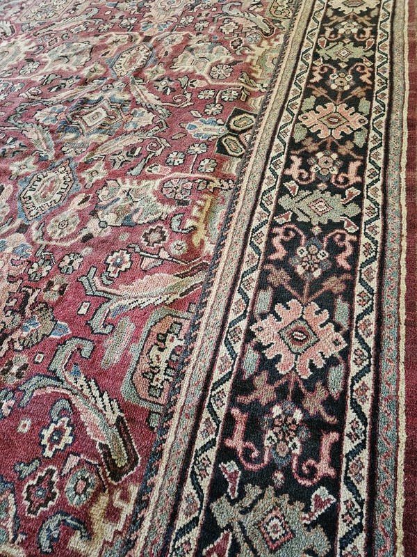 10.6 x 14.2 ANTIQUE FINE HERIZ VINTAGE SERAPI USHAK KAZAK TURKISH gallery