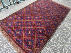 3×4 ft Antique Afghan Hand Knotted Area Rug Traditional Turkmen Oriental Carpet