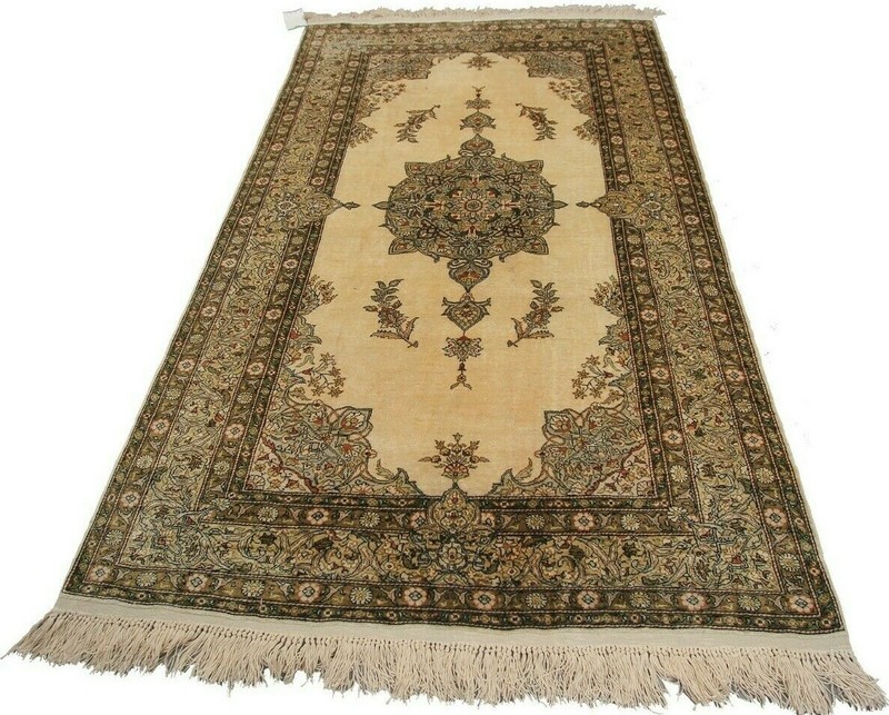 3x5 Vintage Fine 100% Silk Handmade Area Rug High Quality Museum Style c.1960 gallery