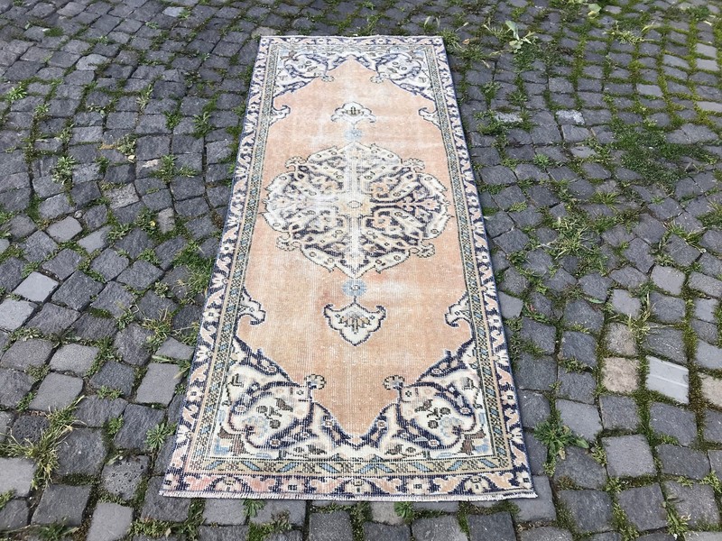 Turkish Antique rug Bohemian Area rug Oushak rug Vintage Rug Handmade Wool rug gallery