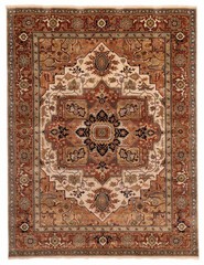 Vintage Hand-Knotted Area Rug 8’9″ x 11’6″ Traditional Oriental Wool Carpet