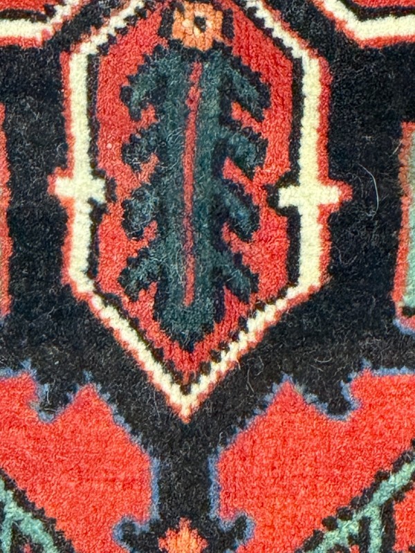 Handmade Wool Area Rug, 5x8, Red Blue Rug, Oriental Rug gallery
