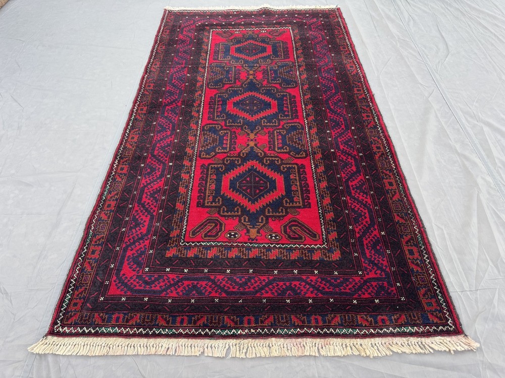 110x200cm Stunning Gorgeous Afghan Nomadic Latif Khani Tribal Belouch Herati Rug