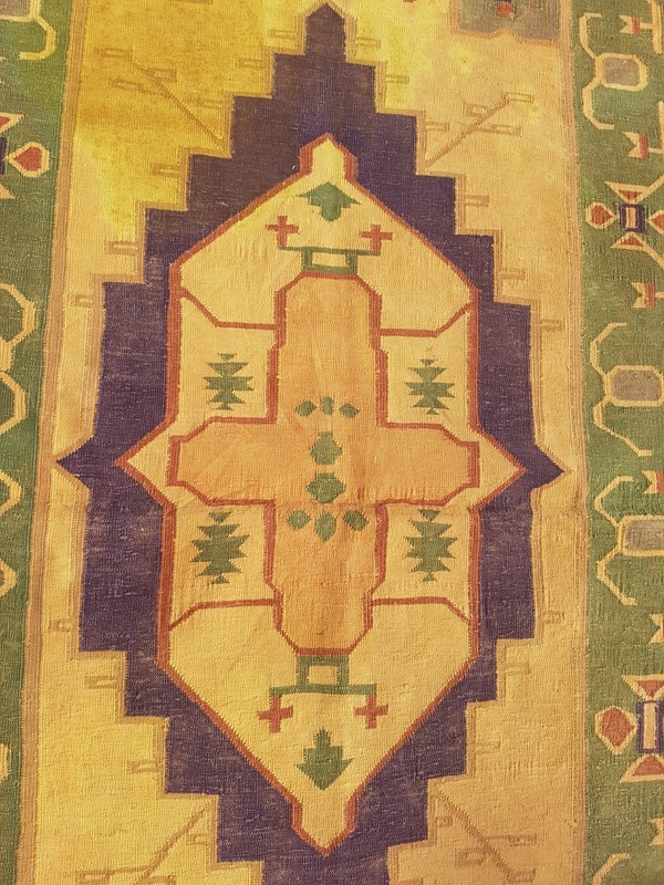 Vintage Traditional Handmade Turkish Style Geometric Cotton Rug 157x95 cm gallery