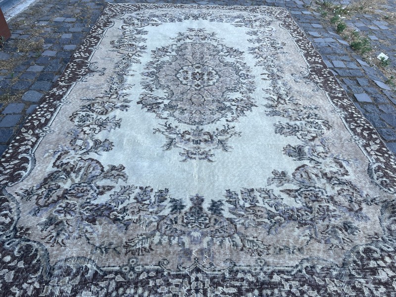 Turkish Vintage Rug, Handmade Wool Rug, Bohemian Large Rug, 6,1 x 9,9 ft gallery