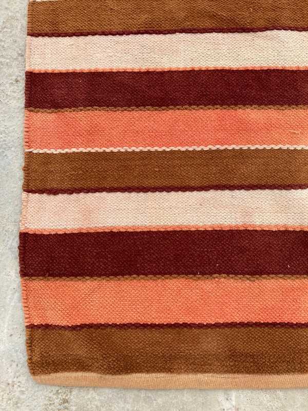 Vintage Traditional Handmade Beautiful Striped Kilim Floor Rug Carpet 180x116 cm gallery