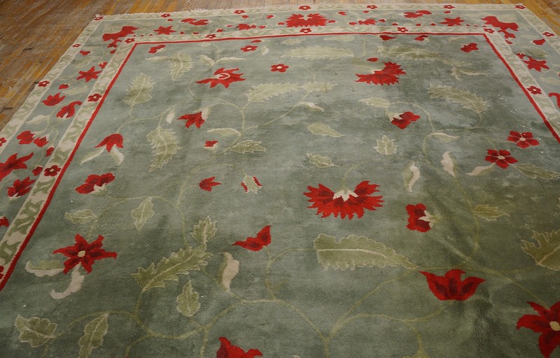 9X12 Antique Chinese Art Deco Wool Area Rug 1935 gallery
