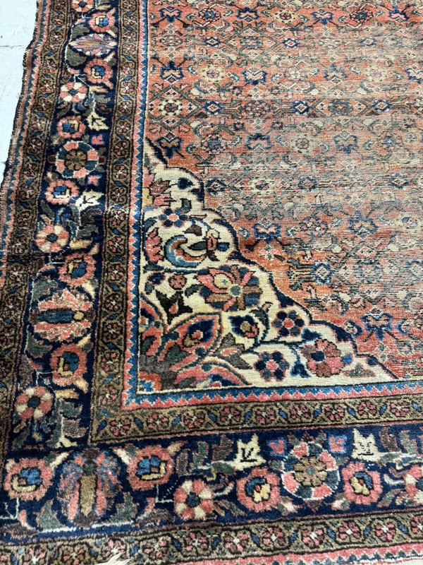 Antique Oriental Hand-Knotted Wool Area Rug Hamedan Borchaloo Red 5'7" x 10'7" gallery