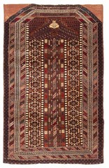 Vintage 2’10” x 4’7″ Traditional Hand Knotted Vegetable Dye Wool Area Rug