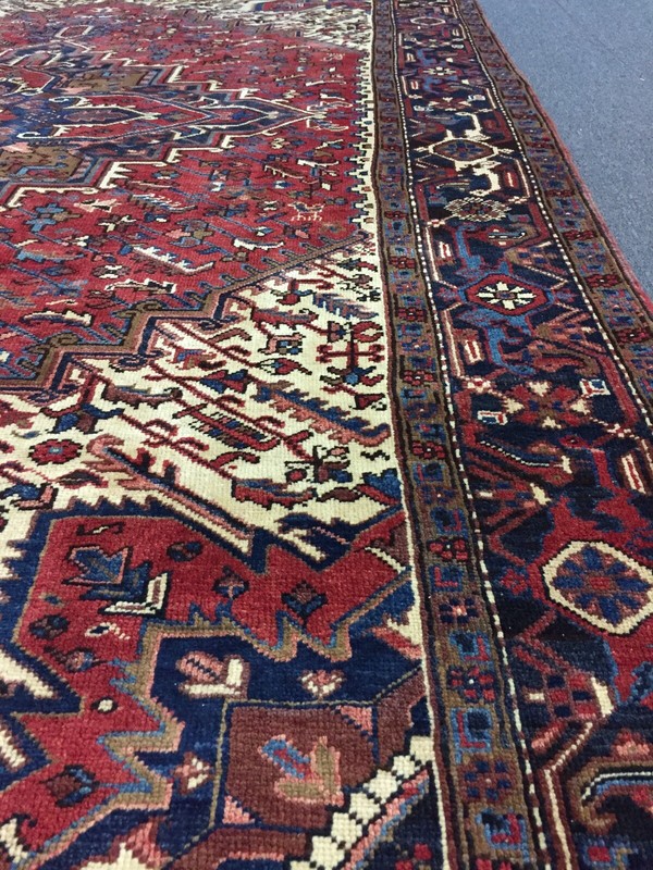 S.Antique Hand Knotted Vintage Serapi Herizz Area Rug Geometric 8x11 7'10x11,251 gallery