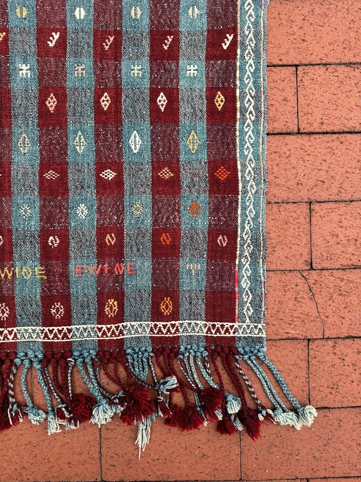 3'3 X 4'6 Unique Handwoven All Wool Turkish Cicim Flatwoven Rug, Vegetable Dyed gallery
