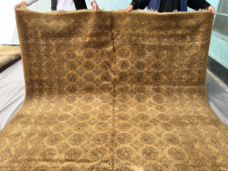 6.7x8.6 Afghan Turkmen Bukhara Oriental Vintage Brown Tribal Living Room Rug gallery