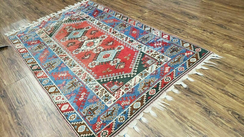 4' X 6' Handmade Turkish Super Kazak Shirvan Wool Rug Colorful gallery