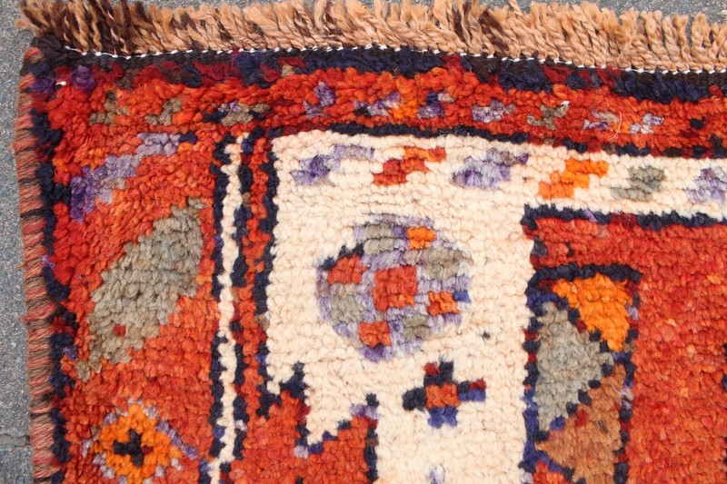 Vintage Hand Made Traditional Oriental Wool Orange Long Corridor Rug 355x131cm gallery