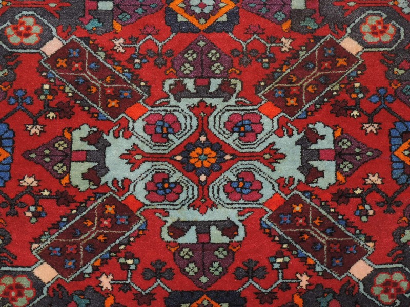 5x8ft. Handmade Caucasian St Andrews Cross Design Wool Rug gallery