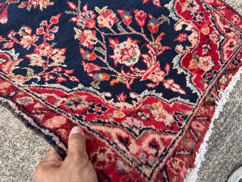 2x9 BLUE VINTAGE RUNNER RUG HAND-KNOTTED ANTIQUE ORIENTAL handmade navy 2x8 2x10 gallery