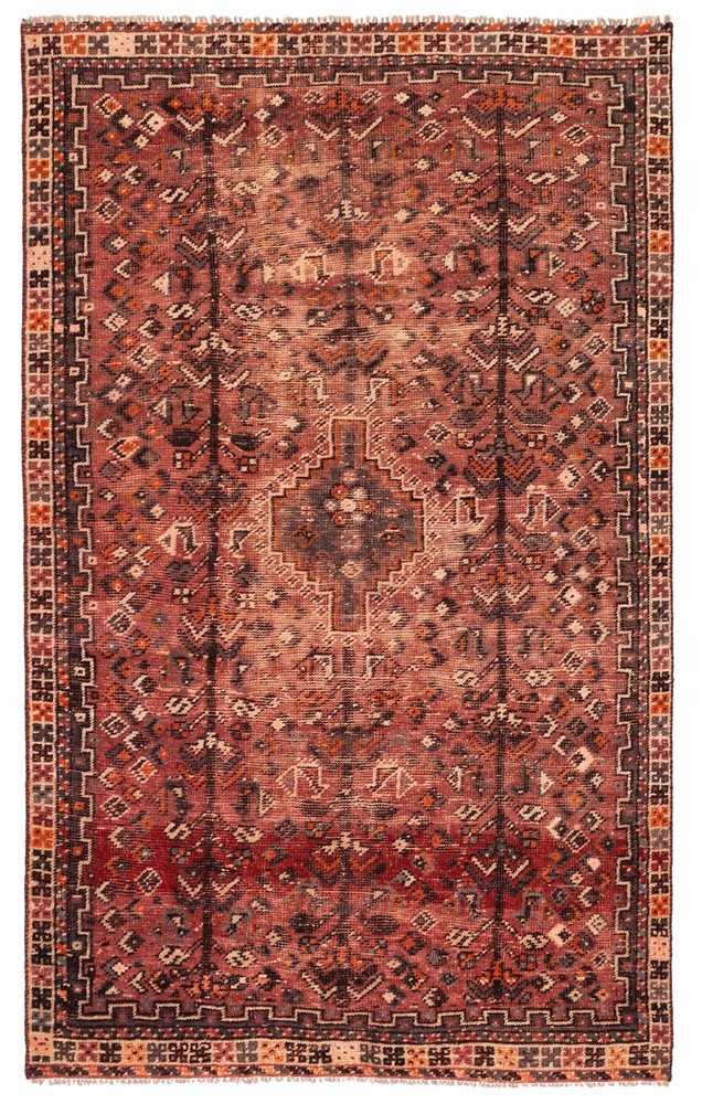 Vintage Traditional Hand-Knotted Area Rug 5'7" x 8'10" Oriental Wool Carpet