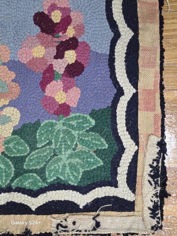 Vintage American Hooked Rug 48x32 Bright And Vibrant Colors... Nursery Ryme gallery
