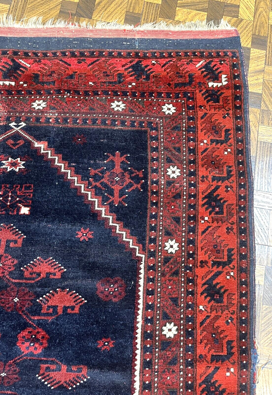 ANTIQUE COLLECTIBLE TRIBAL BERGAMA PRAYER TURKISH ORIENTAL RUG SIZE 3' 8" x4' 2" gallery