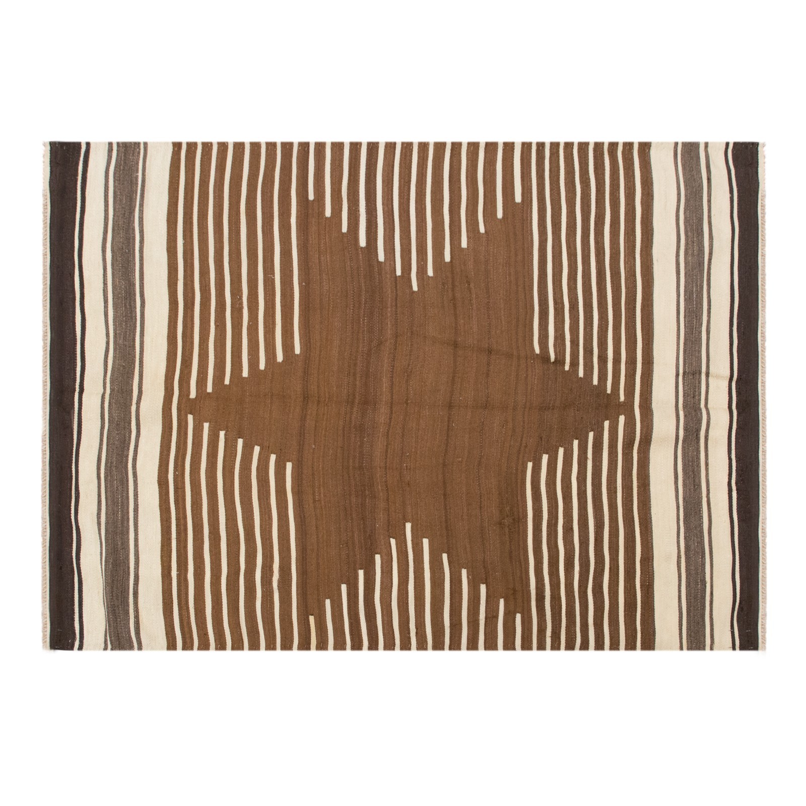 Vintage Turkish Siirt Blanket Kilim Rug, 60+ Years Old, 120 x 165 cm (3.9 x 5.4) gallery