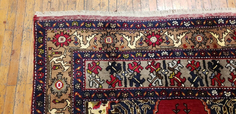 Antique 1900-1939's Wool Pile Natural Dye Area Nagorno-Karabahk Rug 5'3"×10'5" gallery