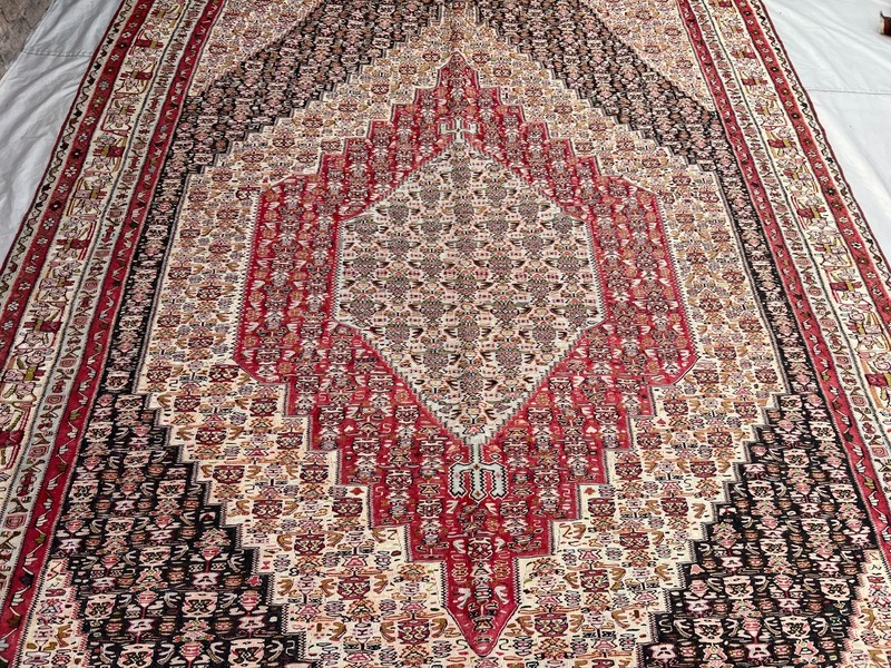 360 X 260 CM Stunning Super Fine Quality Senneh Knots Oriental F;at Weave Kilim gallery