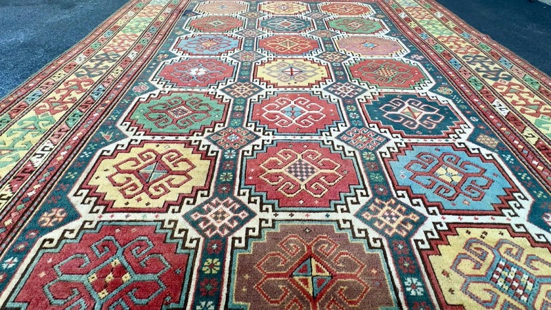 7x9 ft S-Antique Caucasian Moghan Rug gallery