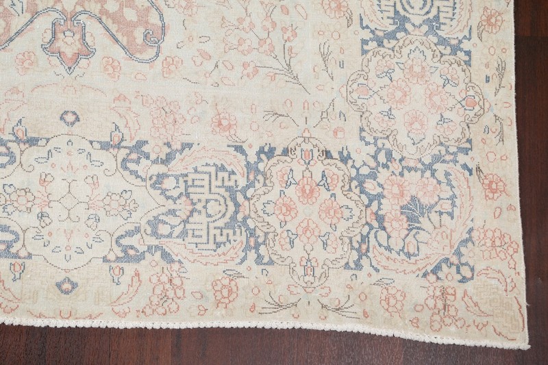 Antique Muted Distressed Hand-knotted Traditional Evenly Low Pile Area Rug 10x13 gallery